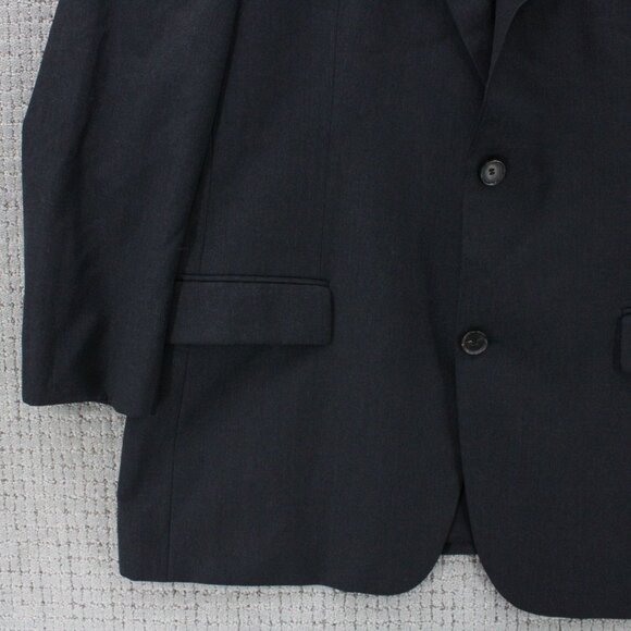 Boss Hugo Boss Blazer Mens Size 44R Dark Gray Two Button Front Lined Super 110 - Picture 5 of 11